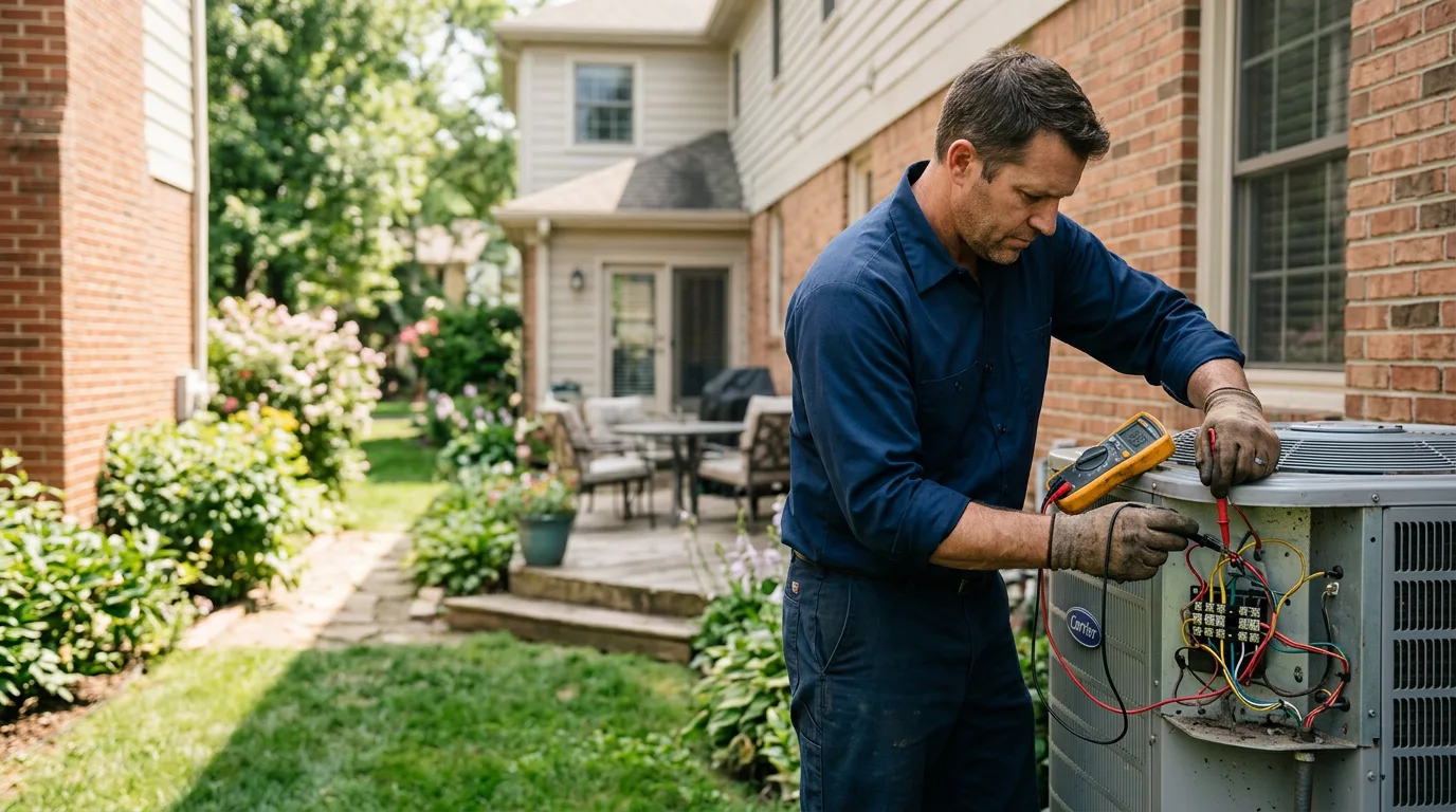 HVAC technician working near Rochester, IN